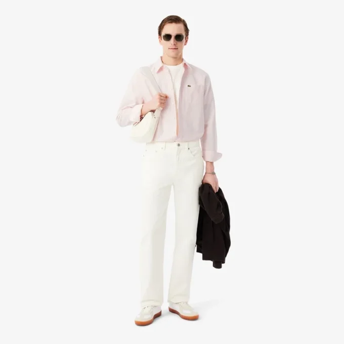 Stripet Oxford-skjorte i regular fit for menn