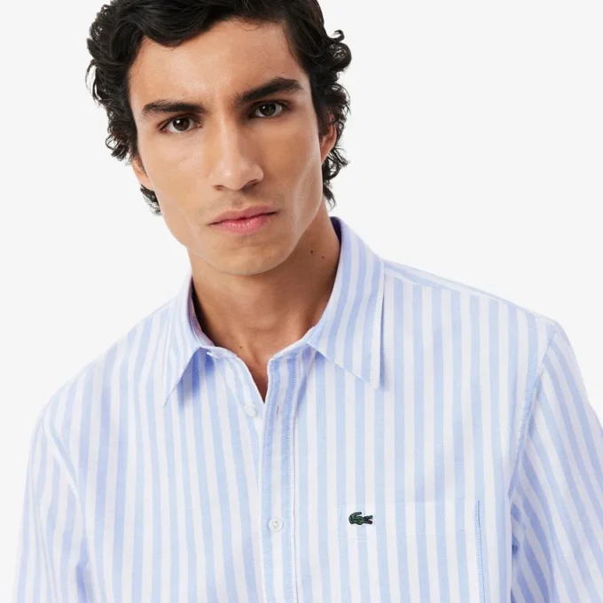 Stripet Oxford-skjorte i regular fit for menn