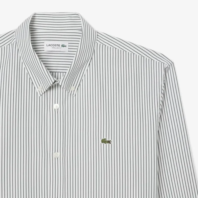 Stripet pinpoint-skjorte i regular fit for menn