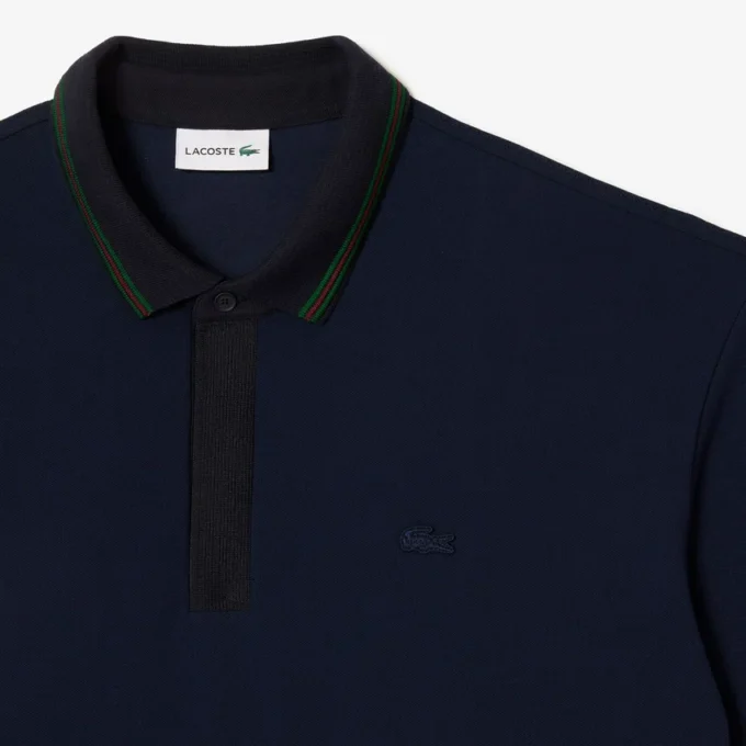 Stripet piqué-pologenser – store størrelser – lang modell