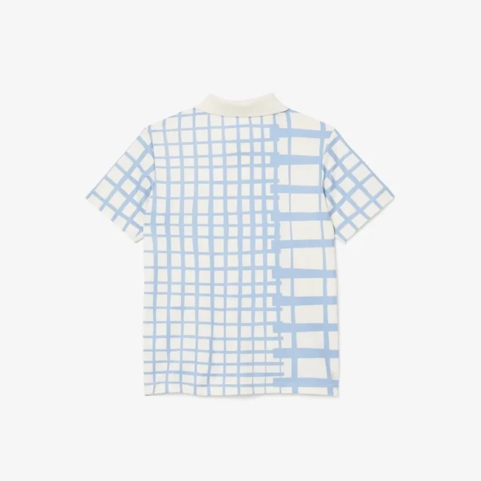 Stripet piqué-tennis-pologensere for gutter
