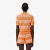 Stripet polo-genser i mesh