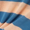 Stripet polo-genser i mesh