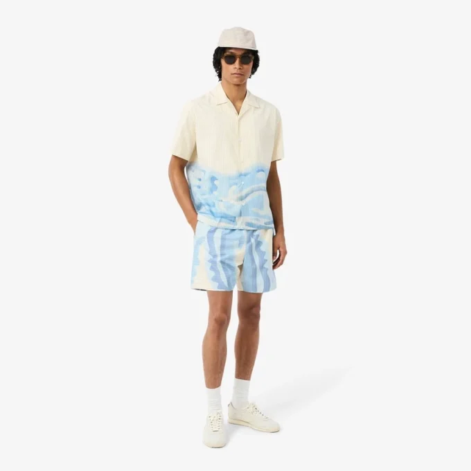 Stripet poplin-jockeycap