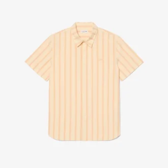 Stripet poplin-skjorte med normal passform