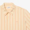Stripet poplin-skjorte med normal passform