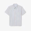 Stripet poplin-skjorte med normal passform