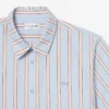 Stripet poplin-skjorte med normal passform