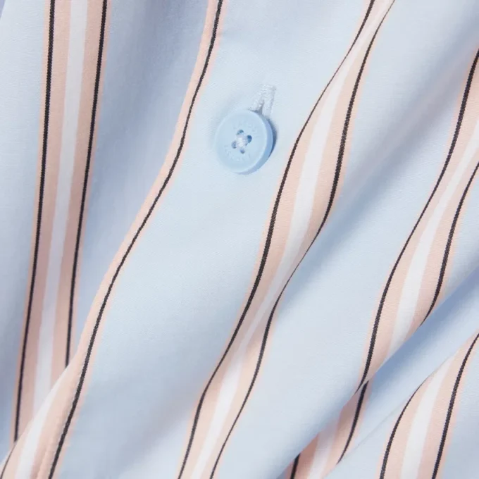 Stripet poplin-skjorte med normal passform