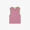 Stripet ribbet tank-top for barn