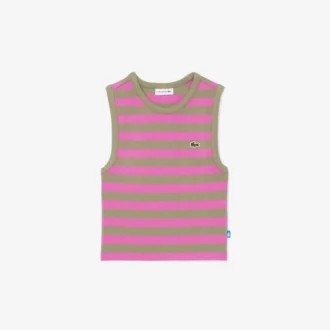 Stripet ribbet tank-top for barn