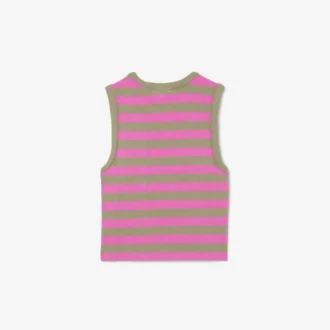 Stripet ribbet tank-top for barn