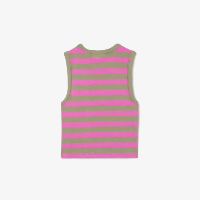 Stripet ribbet tank-top for barn