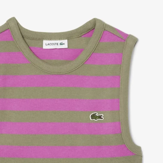 Stripet ribbet tank-top for barn