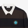 Stripet rugby-pologensere for menn i avslappet passform
