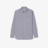 Stripet stretch-skjorte med knapper i slim fit for menn