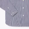 Stripet stretch-skjorte med knapper i slim fit for menn