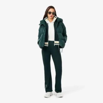 Stripet sweatshirt med glidelås for kvinner