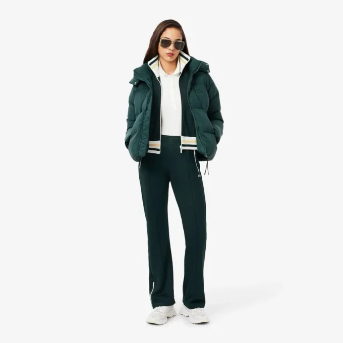 Stripet sweatshirt med glidelås for kvinner