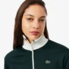 Stripet sweatshirt med glidelås for kvinner