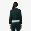 Stripet sweatshirt med glidelås for kvinner