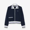 Stripet sweatshirt med glidelås for kvinner