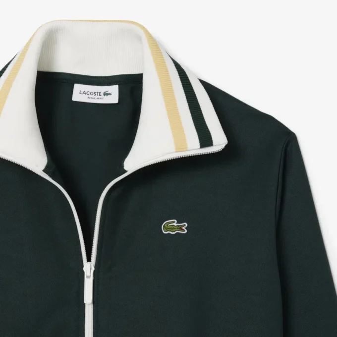 Stripet sweatshirt med glidelås for kvinner