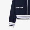 Stripet sweatshirt med glidelås for kvinner