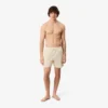 Stripete badetrunks i mellomlengde med struktur for menn