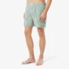 Stripete badetrunks i mellomlengde med struktur for menn