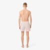 Stripete badetrunks i mellomlengde med struktur for menn