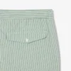 Stripete badetrunks i mellomlengde med struktur for menn