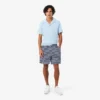 Stripete bomullsshorts med normal passform