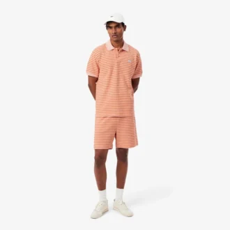 Stripete bomullsshorts med normal passform