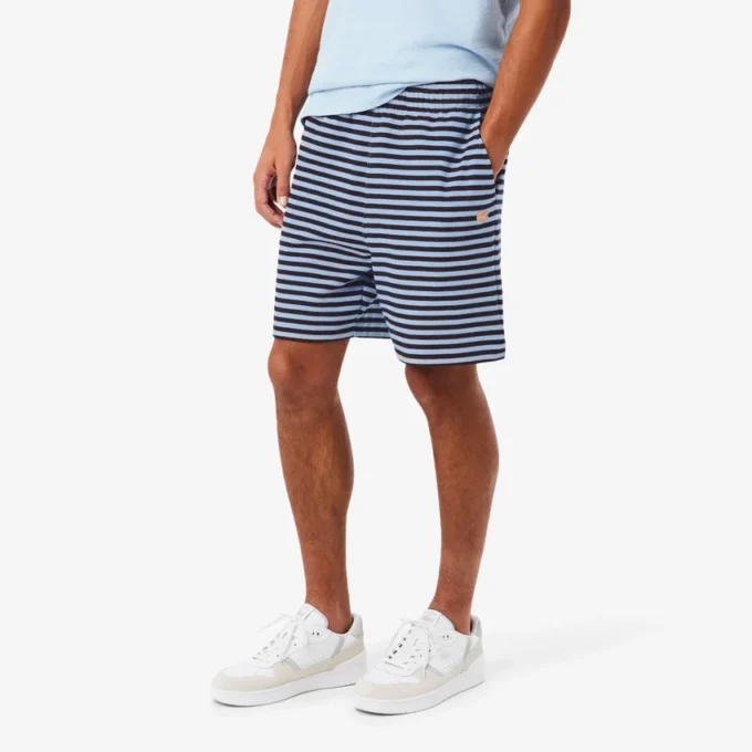 Stripete bomullsshorts med normal passform