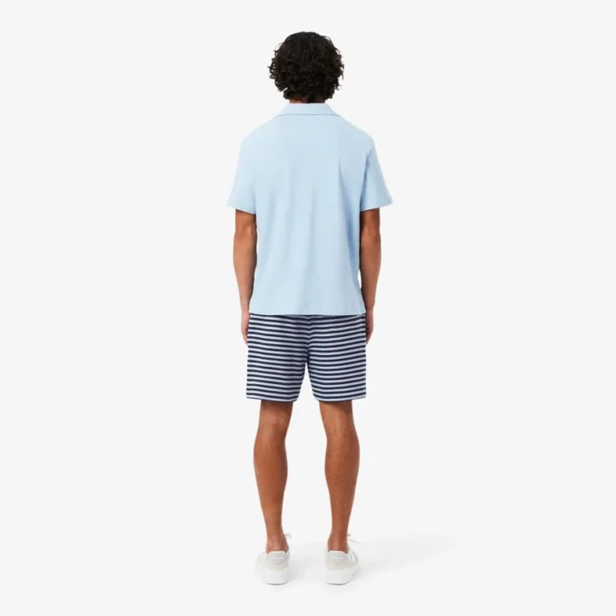 Stripete bomullsshorts med normal passform
