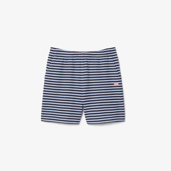 Stripete bomullsshorts med normal passform