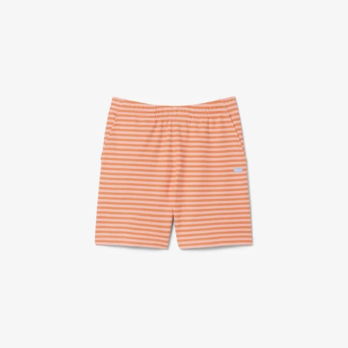 Stripete bomullsshorts med normal passform
