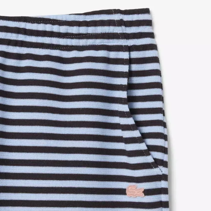 Stripete bomullsshorts med normal passform