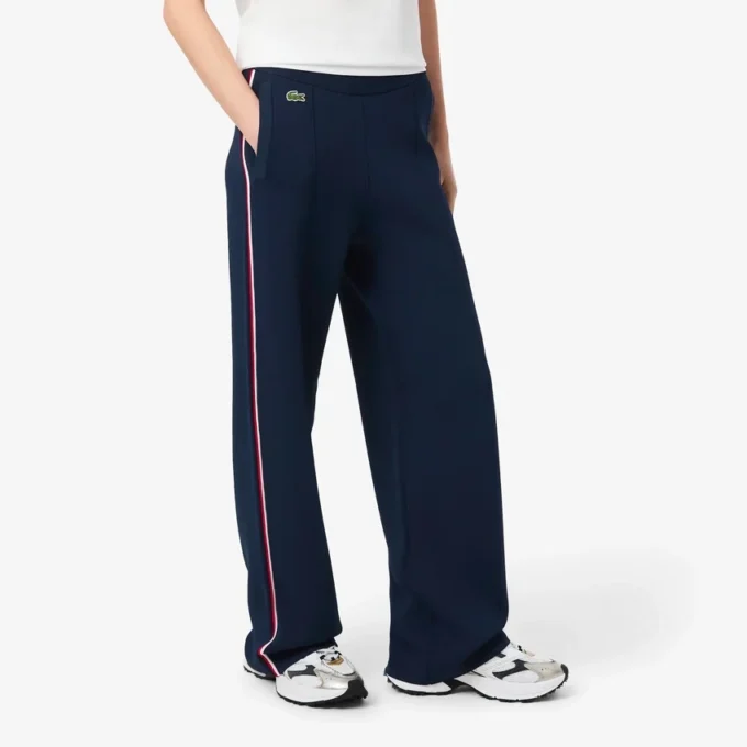 Stripete joggebukse med vidde for kvinner