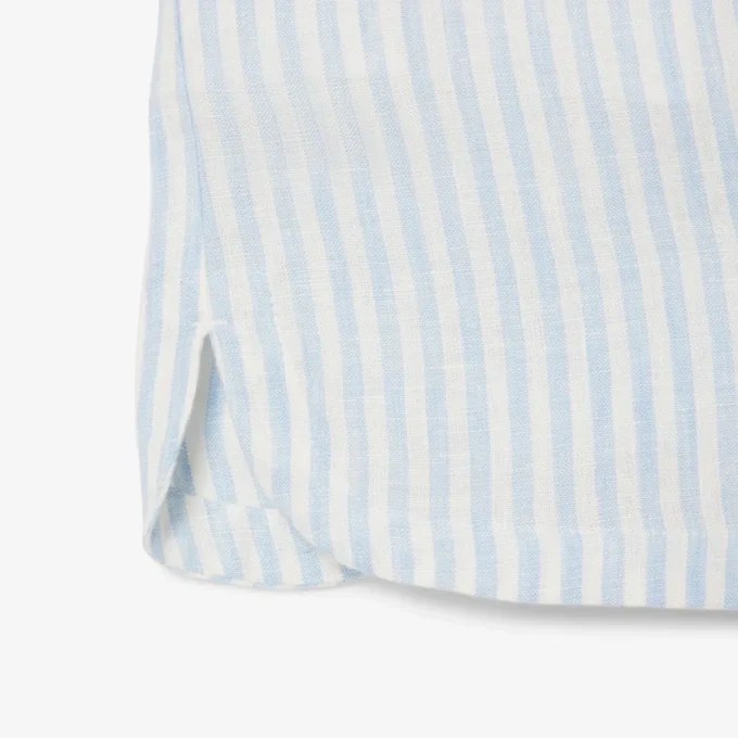 Stripete lin-shorts med avslappet passform for kvinner