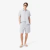 Stripete shorts i bomullspoplin