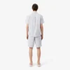 Stripete shorts i bomullspoplin