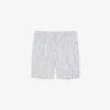 Stripete shorts i bomullspoplin