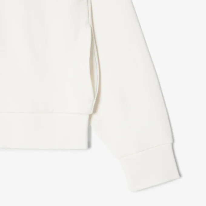 Sweatshirt med glidelås og logo i avslappet passform