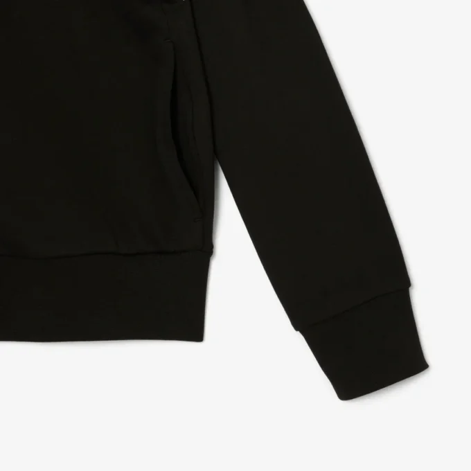 Sweatshirt med glidelås og logo i avslappet passform