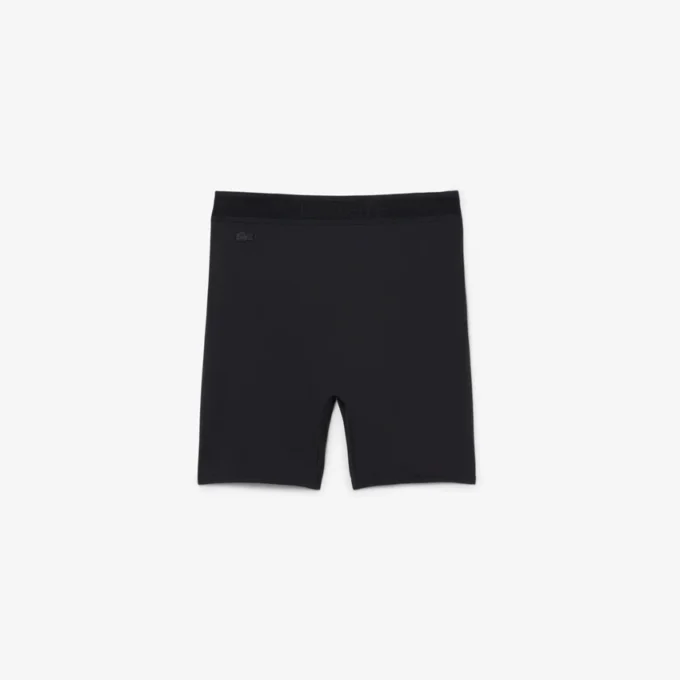 Sykkelshorts i mikrofiber med høy midje