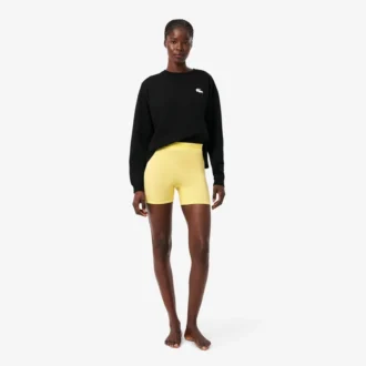 Sykkelshorts i mikrofiber med høy midje