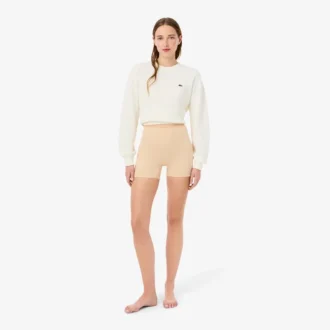 Sykkelshorts i mikrofiber med høy midje