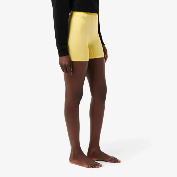 Sykkelshorts i mikrofiber med høy midje